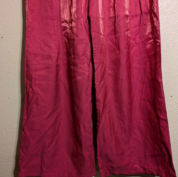 Nasty Gal Collection Size 6 Vibrant Pink Wide-Leg Pants NWT - Picture 3 of 9